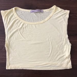 Yellow crop top